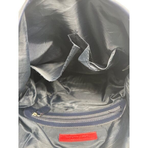 Tommy Hilfiger Blue Leather Fabric Monogram Handbag - Picture 7 of 9
